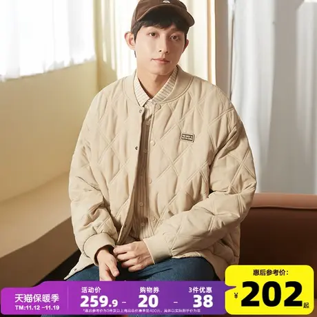 唐狮2023秋冬季新款棉衣男士棒球领运动棉服男夹棉外套加厚防寒服图片