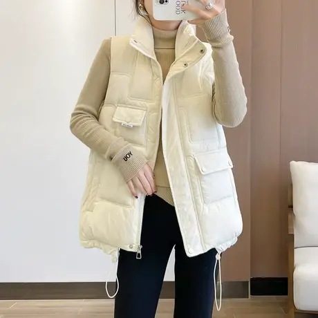 羽绒棉马甲外套女秋冬短款韩版宽松百搭坎肩外穿背心马夹面包服潮图片
