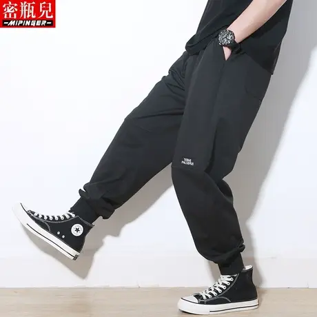 密瓶儿秋季新款运动裤男宽松男士大码胖子裤子男潮流男装休闲裤男商品大图