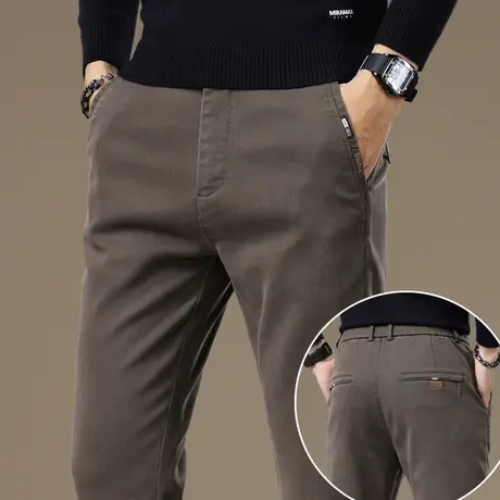 秋冬季男士修身直筒弹力休闲裤子春秋款男生西装裤2024年新款西裤商品大图