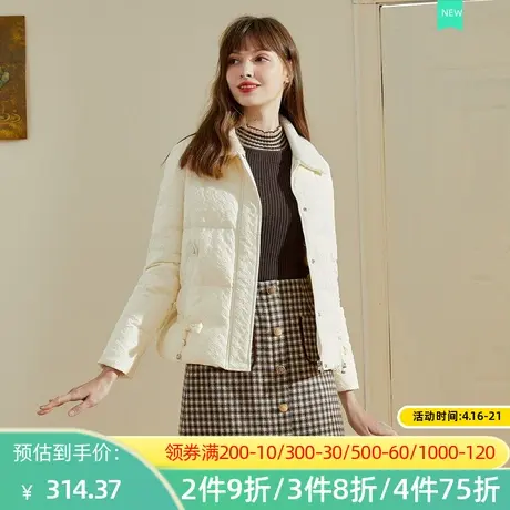 秋水伊人2022冬季白鸭绒无帽加厚保暖羽绒服2A279图片