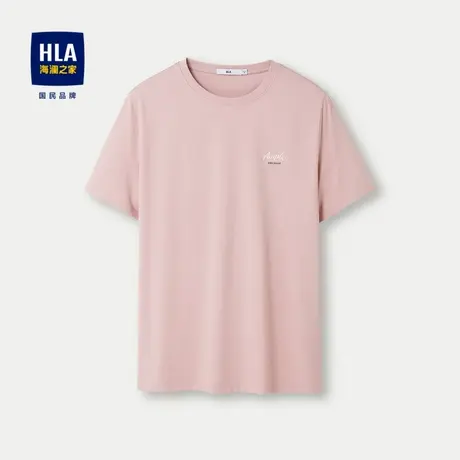 HLA/海澜之家凉感吸湿排汗短袖T恤24春夏新厚板印花情侣款男女商品大图
