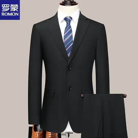 罗蒙西服套装男士韩版修身外套新郎结婚礼服商务职业正装小西装男图片