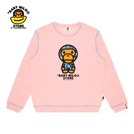 BABY MILO STORE秋冬小猴图案印花圆领卫衣3018XXJ图片