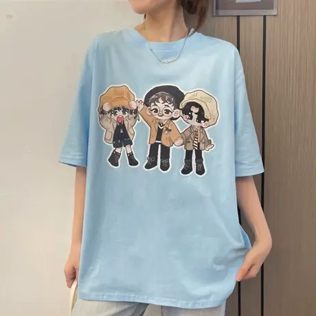 纯棉短袖t恤女夏2021新款宽松韩版半袖设计感小众洋气上衣服ins潮商品大图