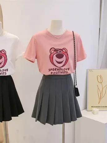 短袖t恤女夏季2023新款韩版潮内搭打底衫宽松百搭显瘦圆领上衣ins商品大图