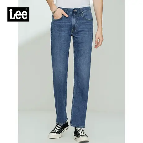 Lee商场同款21秋冬新品743舒适直脚浅蓝男牛仔裤LMB1007436KK-101商品大图