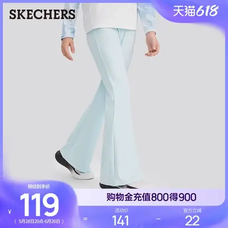 斯凯奇童装2025新款夏女中大童直筒休闲裤儿童针织长裤微喇运动裤商品大图