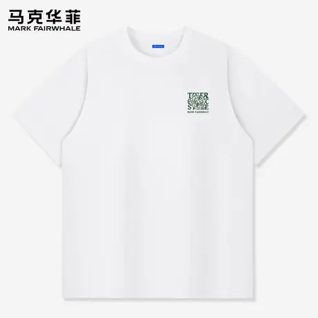 【重磅纯棉】马克华菲白色t恤男短袖2025新款纯棉男款宽松上衣夏图片