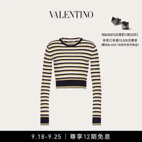 【12期免息】华伦天奴VALENTINO女士羊毛和金银丝针织衫图片