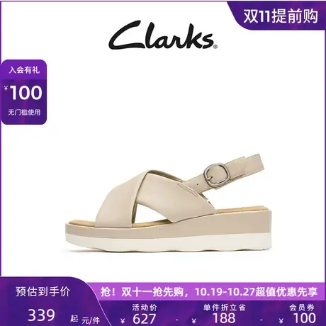 Clarks其乐女士夏季休闲坡跟凉鞋透气时尚凉鞋女图片