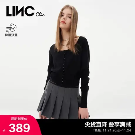 LINCCHIC金羽杰裙子高腰百褶A字裙JK裙半身裙短裙女S231SK031Y图片