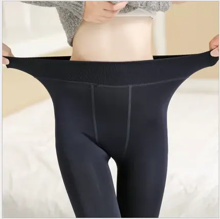 冬季高腰外穿超厚七彩棉裤加绒加厚打底裤女保暖紧身大码一体裤图片