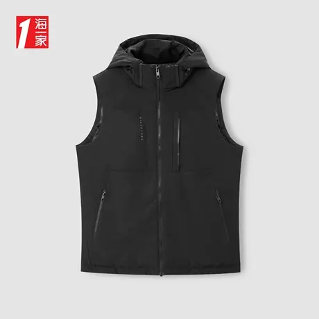 海一家可脱卸帽短款外套基础休闲日常简约青年男士羽绒马甲商品大图