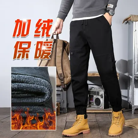 冬季冬裤男款2024新款男士休闲裤加绒加厚工装裤子秋冬款保暖外穿商品大图