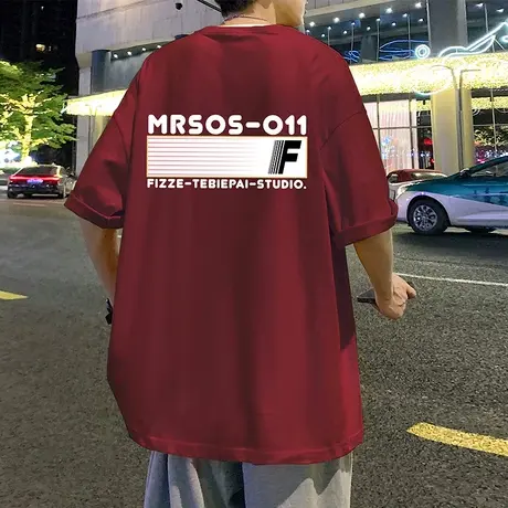 夏季高街美式vintage短袖T恤男潮牌潮流2023新款体恤休闲半袖上衣商品大图