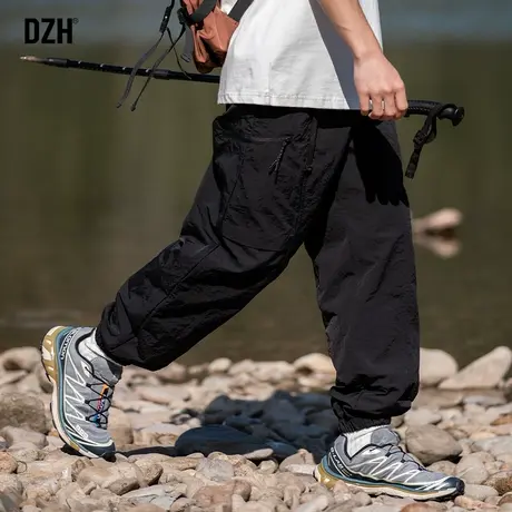 男士美式户外防风冲锋裤男工装裤子男款春季男裤2024年新款阔腿裤商品大图