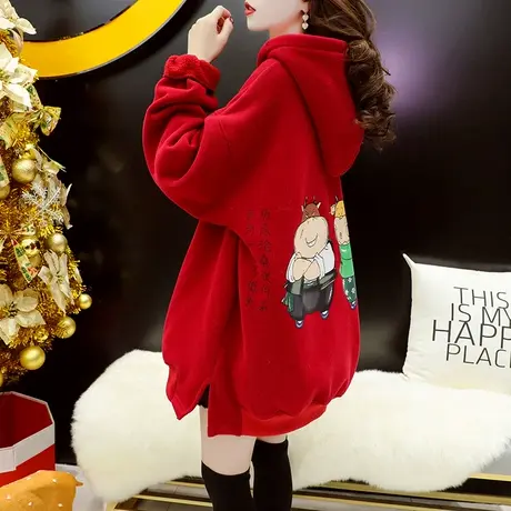 韩版宽松卫衣女春秋薄款中长款2023年春季新款洋气减龄设计感外套图片