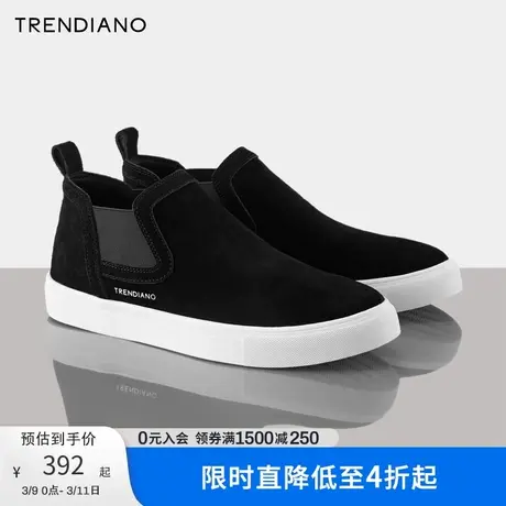 TRENDIANO官方简约休闲一脚蹬懒人鞋男鞋潮新款冬季图片