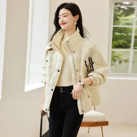 时尚气质保暖棉服外套2022年冬新款淑女温柔韩版宽松显瘦通勤上衣图片