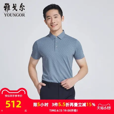 【商场同款】雅戈尔男士短袖T恤夏季新款官方商务休闲短袖T恤衫男商品大图