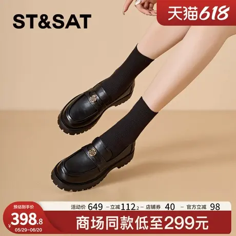 爆款乐福女款2025春季一脚蹬真皮女鞋不累脚女士新款软底单鞋夏季图片