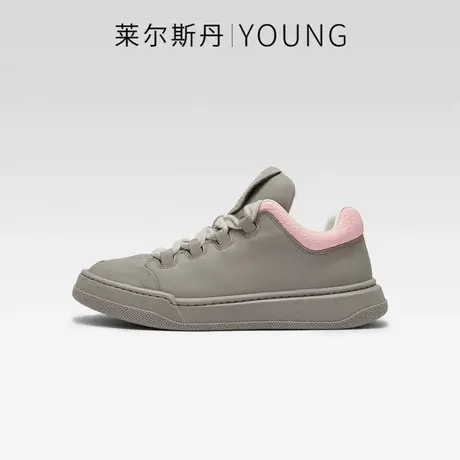 莱尔斯丹2023秋季Y系列时尚低帮系带圆头厚底休闲鞋女鞋4T31001商品大图