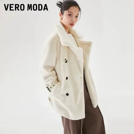Vero Moda奥莱外套女冬季清仓高领时髦宽松长袖简约柔软皮草翻领商品大图