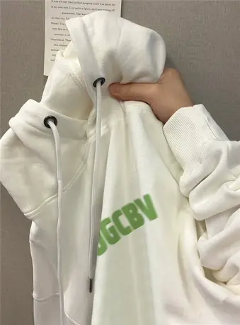 美式复古连帽卫衣女秋冬ins小众设计慵懒风加绒外套潮hiphop上衣图片