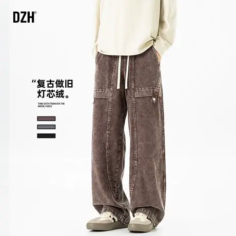 男士灯芯绒男裤潮牌宽松2025新款休闲裤直筒秋冬百搭长裤美式复古商品大图