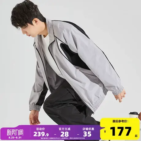 唐狮2024秋季新款外套男立领拼接时尚学生男士外套休闲运动酷帅潮商品大图
