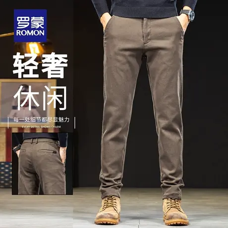罗蒙秋冬休闲裤男士直筒宽松2025新款弹力商务加绒加厚长裤男N1Z商品大图