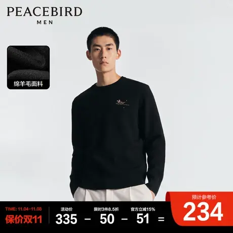 太平鸟男装 2023秋季新款刺绣舒适柔软毛衣时尚毛衫男士长袖毛衣图片