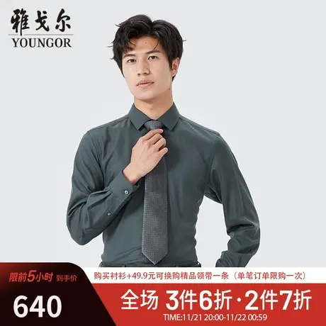 【商场同款】雅戈尔男士衬衫秋冬新款官方商务休闲长袖衬衫S3912商品大图