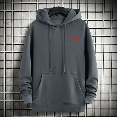 连帽卫衣潮ins春秋款中国潮流百搭秋冬加绒套头长袖带帽衫外套男商品大图