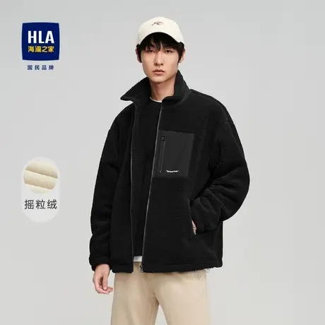 【仿羊羔绒】HLA/海澜之家SPRINTING SMILE夹克秋冬仿羊羔绒外套图片