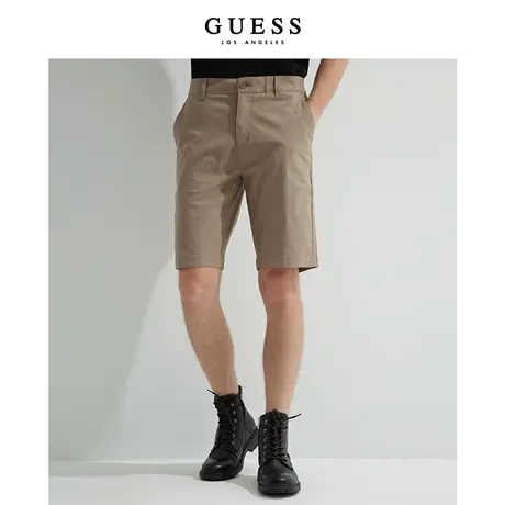 GUESS 男士纯色简约休闲五分短裤-MM2W8956图片