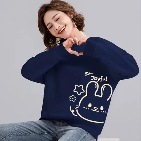 2024新年喜庆过年龙年本命年跨年衣服秋冬加绒酒红色属龙卫衣女装商品大图