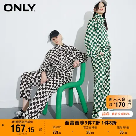 ONLY奥莱夏季时尚樱桃棋盘通勤风休闲运动休闲套装女商品大图