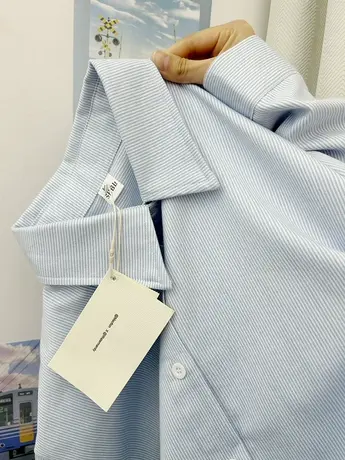 条纹衬衫女春装设计感小众港味chic复古夏季薄款防晒长袖上衣外穿图片