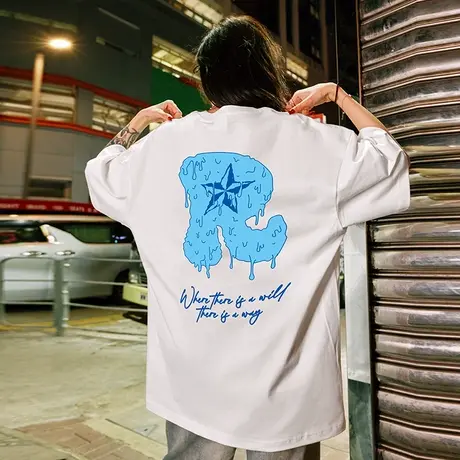 Nuthink加肥加大欧美潮流字母短袖T恤男潮牌ins半截袖上衣夏季潮图片