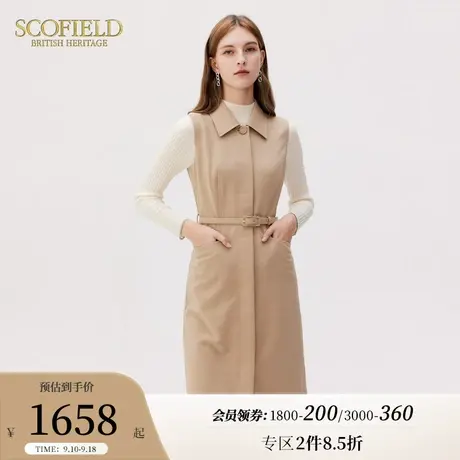 Scofield无袖型通勤复古优雅收腰显瘦连衣裙女装秋季新品连衣裙图片