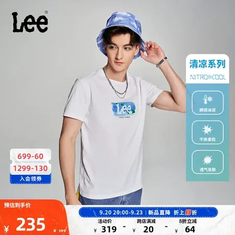 Lee商场同款23新品舒适版印花多色凉感男短袖T恤LMT004538200图片