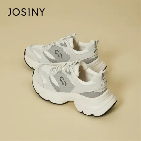 Josiny/卓诗尼厚底老爹鞋女款2024春季新款运动跑步鞋百搭女鞋子商品大图