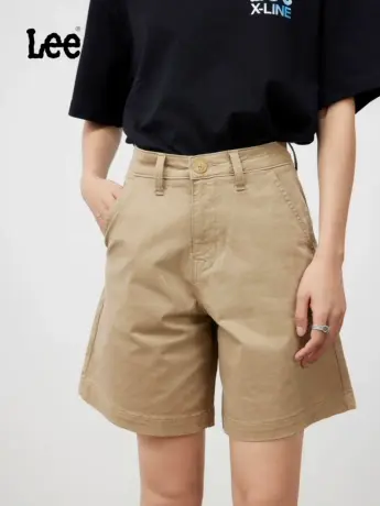 Lee高腰微弹工装女休闲短裤LWB0024375ED00F66J000图片