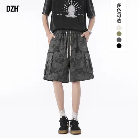 男士美式工装短裤男2025夏季潮牌潮流宽松休闲中裤男款五分裤子男商品大图