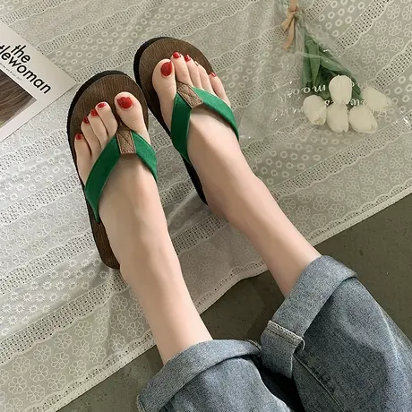 2025新款凉拖鞋女夏外穿人字拖鞋女士巨好看不累脚绝美法式软底商品大图