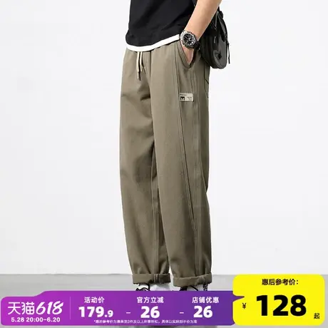 唐狮2024秋冬季新款休闲裤男士潮牌时尚百搭宽松直筒运动长裤子GT商品大图
