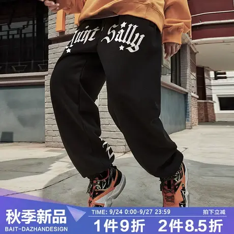 灰色卫裤男新款2022爆款美式高街宽松运动休闲百搭春秋束脚潮牌商品大图