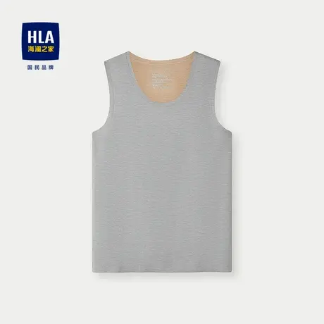 HLA/海澜之家含兔毛内衣背心25新双面磨毛弹力保暖柔软纯色背心男商品大图